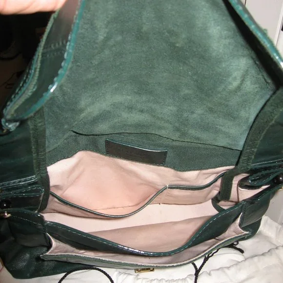 Nina Ricci Liane Green Lambskin Bag